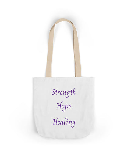 Domestic Violence Survivor Tote Bag | Teal and Purple Ribbon Butterfly Canvas Shopping Bag | Abuse Survivor Gift, Transformation in Progress Everyday Carrying Bag, Empowering Healing Reusable Grocery Bag