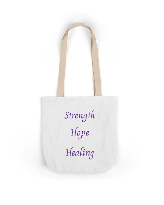 Domestic Violence Survivor Tote Bag | Teal and Purple Ribbon Butterfly Canvas Shopping Bag | Abuse Survivor Gift, Transformation in Progress Everyday Carrying Bag, Empowering Healing Reusable Grocery Bag