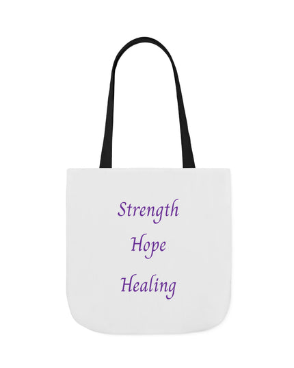 Domestic Violence Survivor Tote Bag | Teal and Purple Ribbon Butterfly Canvas Shopping Bag | Abuse Survivor Gift, Transformation in Progress Everyday Carrying Bag, Empowering Healing Reusable Grocery Bag