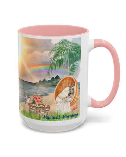 Hibiscus Hippie Designed Mystical Mornings Accent Coffee Mug (11, 15oz)