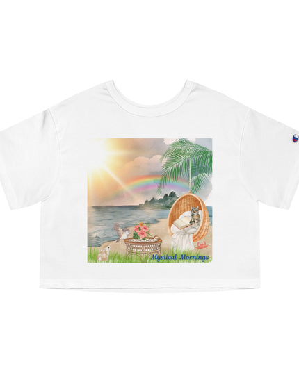 Hibiscus Hippie Designed Mystical Morning Beach Crop Tee