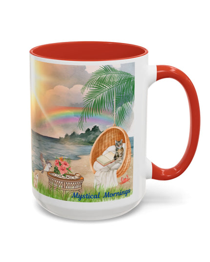 Hibiscus Hippie Designed Mystical Mornings Accent Coffee Mug (11, 15oz)