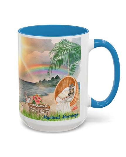 Hibiscus Hippie Designed Mystical Mornings Accent Coffee Mug (11, 15oz)