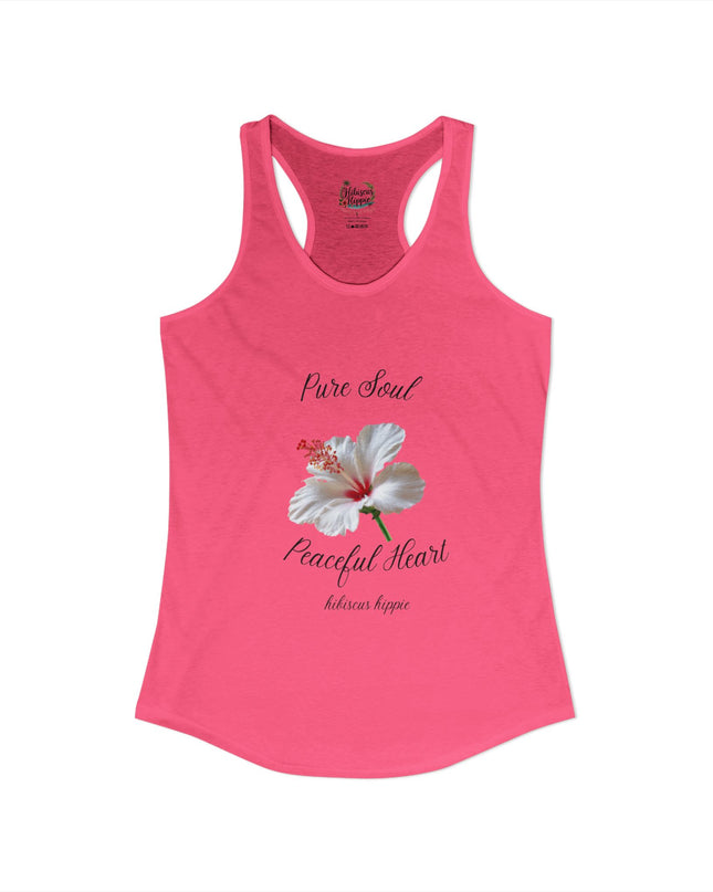 "Dress the Way Your Soul Feels" Pure Soul Peaceful Heart Racerback Tank