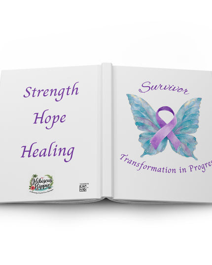 Domestic Violence Survivor Journal | Teal and Purple Ribbon Butterfly Hardcover Notebook | Trauma Recovery Diary, Empowerment Healing Gift, Transformation in Progress Lined Writing Book, Mental Health Support Gift