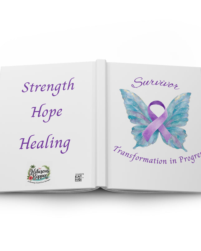 Domestic Violence Survivor Journal | Teal and Purple Ribbon Butterfly Hardcover Notebook | Trauma Recovery Diary, Empowerment Healing Gift, Transformation in Progress Lined Writing Book, Mental Health Support Gift
