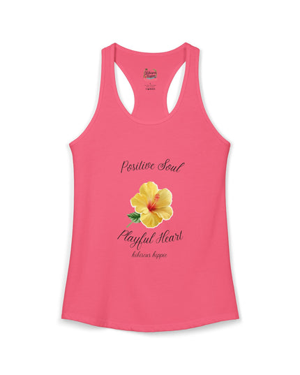 "Dress the Way Your Soul Feels" Positive Soul Playful Heart Racerback Tank