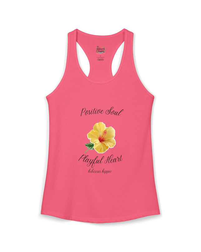 "Dress the Way Your Soul Feels" Positive Soul Playful Heart Racerback Tank