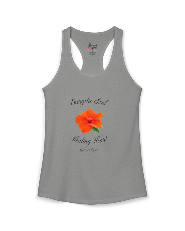 "Dress the Way Your Soul Feels" Energetic Soul Healing Heart Racerback Tank