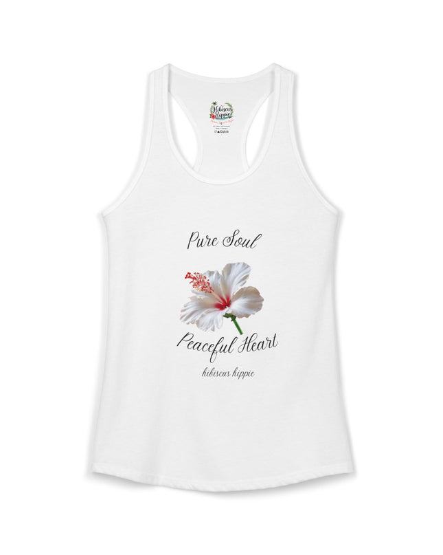 "Dress the Way Your Soul Feels" Pure Soul Peaceful Heart Racerback Tank