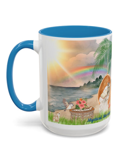 Hibiscus Hippie Designed Mystical Mornings Accent Coffee Mug (11, 15oz)