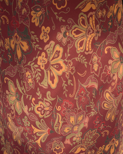Vintage Y2K I.N.C. International Concepts Surplice Neckline Rust Paisley Print Spaghetti Strap Maxi Slip Dress