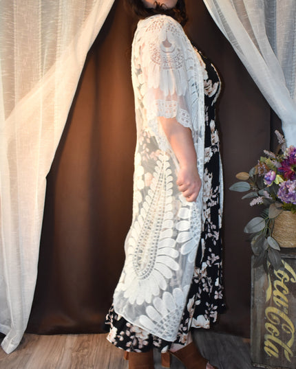 Rebellion Boho Long Lace Duster Layering Piece