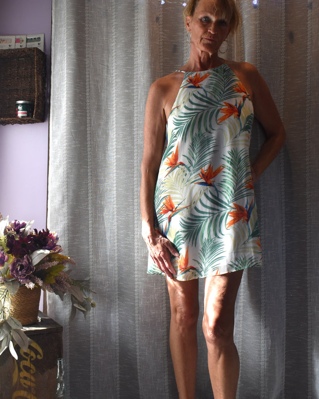 Forever 21 Contemporary Bird of Paradise Flowy Mini Sundress