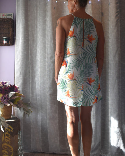 Forever 21 Contemporary Bird of Paradise Flowy Mini Sundress