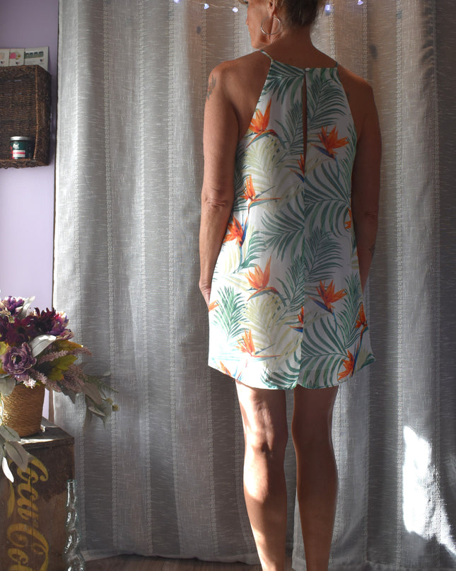 Forever 21 Contemporary Bird of Paradise Flowy Mini Sundress