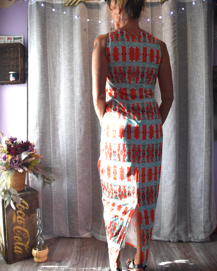 Sprouts Patterns Unique One of a Kind Boho Wrap Front or Back Dress