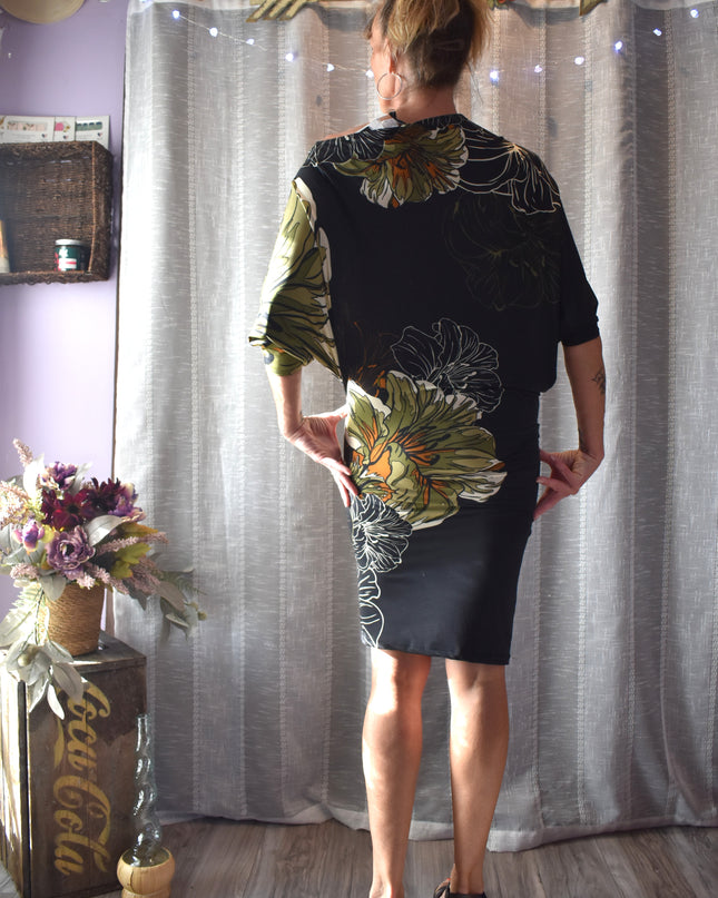 New Vintage Classique Abstract Design Stretch Dress
