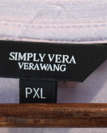 New Simply Vera VeraWang Lavender Sleeves Front Pleated So Soft Top