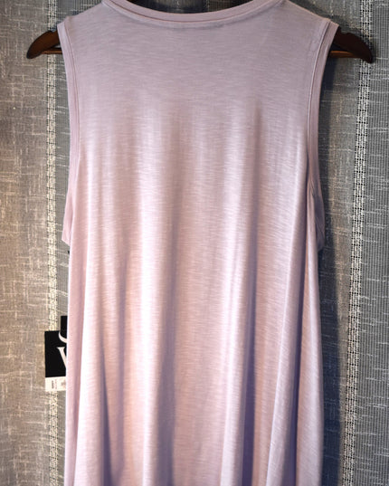 New Simply Vera VeraWang Lavender Sleeves Front Pleated So Soft Top