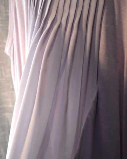 New Simply Vera VeraWang Lavender Sleeves Front Pleated So Soft Top