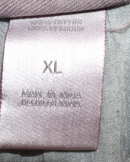 Vintage Y2k Metrowear Boho Tie-Dye Gray & White Crochet Trim Tiered Maxi Skirt