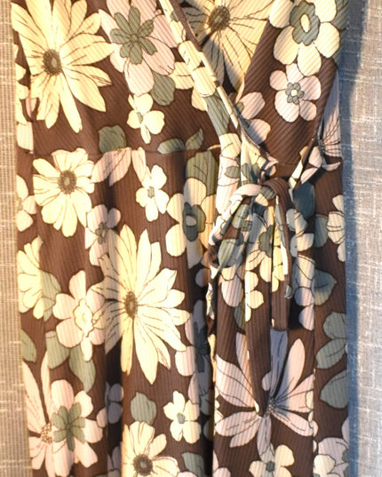 Jessica Simpson Brown Floral Stretchy Boho Wrap Maxi Dress