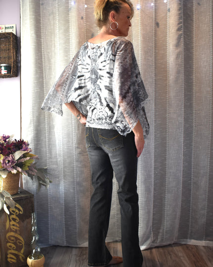 Energe World Wear Paisley Design Boho Camisole with attached Cropped Kaftan