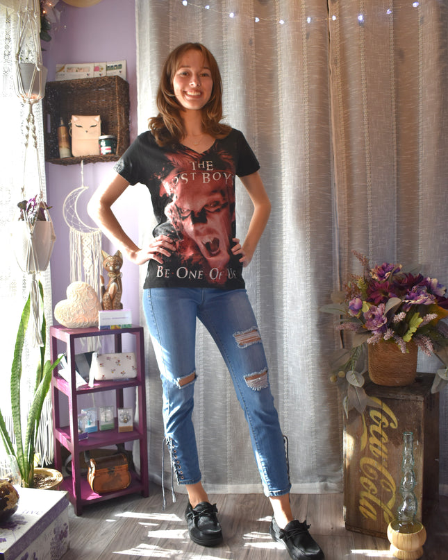 Vintage Lost Boys Rare Ladies V-Neck Fitted T-shirt "Be One of Us"