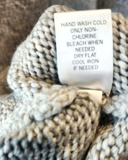 NWT Sonoma Goods for Life Women's Fair Isle Knit Sweater – Gray & White - Size Large