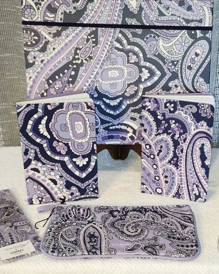 NWT Vera Bradley "Deep Night Paisley" 6-Piece Stationery & Desk Set Coordinated Gift Bundle